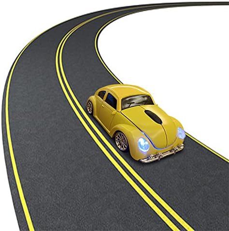 Wireless Mouse, TDRTECH Cool Sports Car Shaped Mouse 2.4GHz Optical Gaming Mouse for Computer PC Notebook Laptop - Yellow