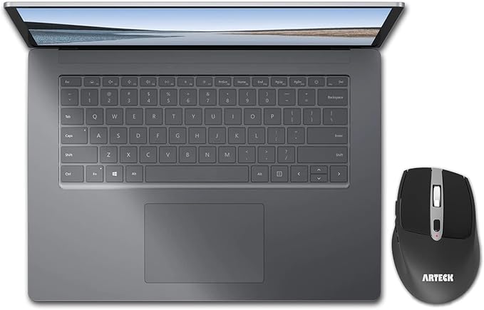 Arteck Wireless Mouse, 2.4G USB Wireless Ergonomic Optical Mouse, with Nano USB Receiver Silent Clicking Side Switch Buttons for Computer/Desktop/PC/Laptop and Windows 11/10 Rechargeable Battery