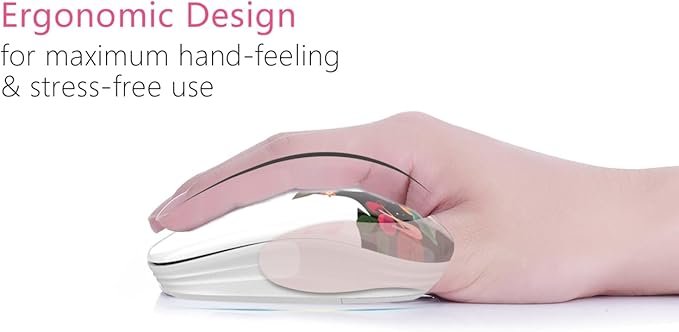 JUHOO Wireless Mouse with Nano Receiver for PC, Laptop, Notebook, Computer, MacBook, Less Noise, Portable Mobile Optical Mice