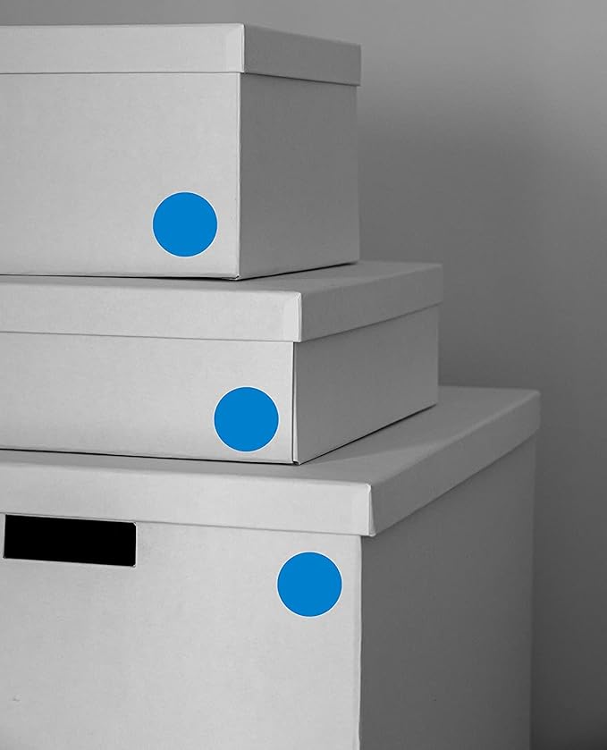 Starboling 800Pcs 1 Inch Blue Round Color Coding,Dot Stickers Labels,Can Writing for Office,Student Classroom and Other Scenarios