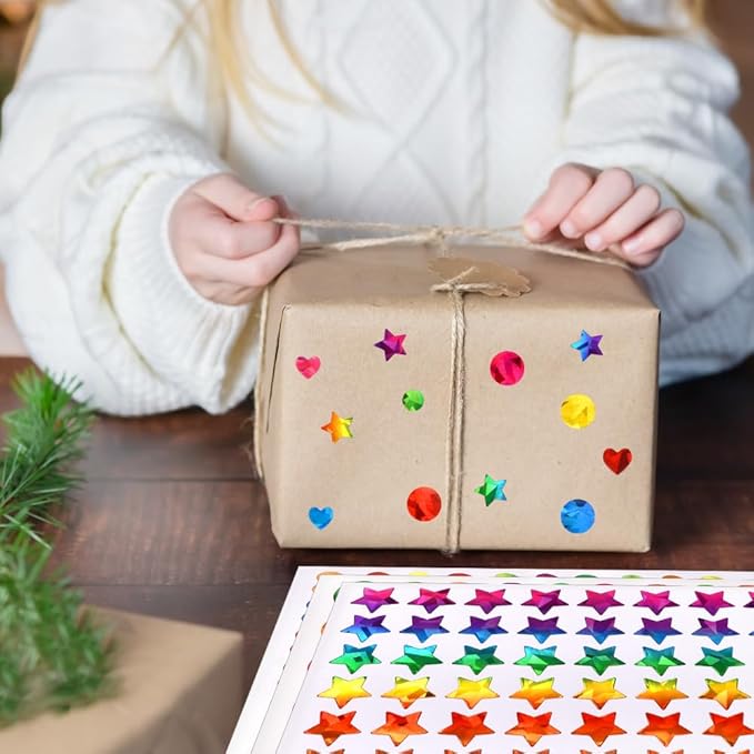 1710 Pcs Star Stickers for Kids Reward, Small Sparkly Holographic Sticker for School Classroom Student Teacher Supplies Behavior Reward Chart and DIY Decoration