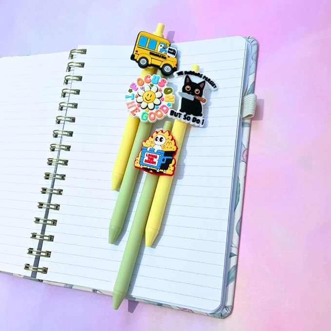 20PC Funny Charm Pens Cute Silly Cat Duck Funny Sayings Sassy Quirky Sarcastic Animals Black Gel Ink Novelty Pen Work Desk Accessories Office Supply Set Unique Gifts For Adults Coworkers Friends