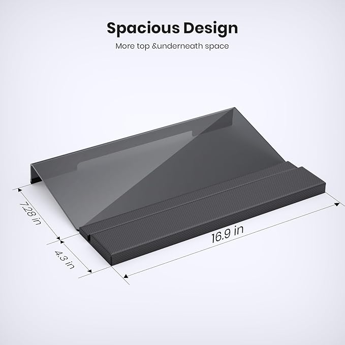 Computer Keyboard Stand Acrylic Tilted Keyboard Holder for Easy Ergonomic Typing&Working,Yikola 3-Level Height Adjustment Keyboard Riser with Wrist Rest for Keyboard,Keyboard Storage for Office-Black