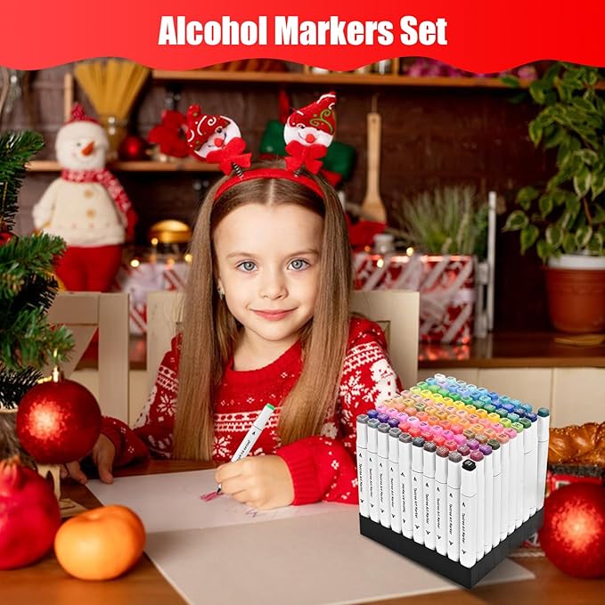 Taotree Alcohol Markers 168 Colors with Case & Holders, Dual Tips Art Coloring Markers Pens, Chisel & Fine Sketch Pens Art Supplies for Artist Kids Adult Coloring Books Drawing, Painting, Sketching