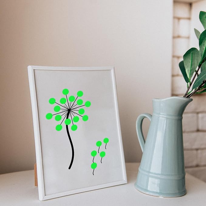 starboling 800Pcs 1 Inch Fluorescent Green Round Color Coding,Dot Stickers Labels,Can Writing for Office,Student Classroom and Other Scenarios