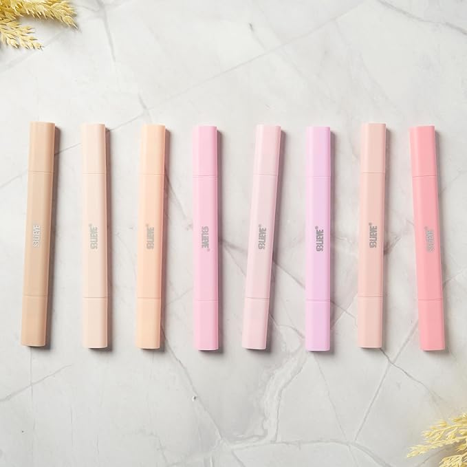 BLIEVE- Aesthetic Bible Highlighters No Bleed Through Assorted Colors, Cute Pink Highlighter Dual Tip For Journaling Supplies And School Accessories, Bible Highlighters And Pens No Bleed (ROSES)