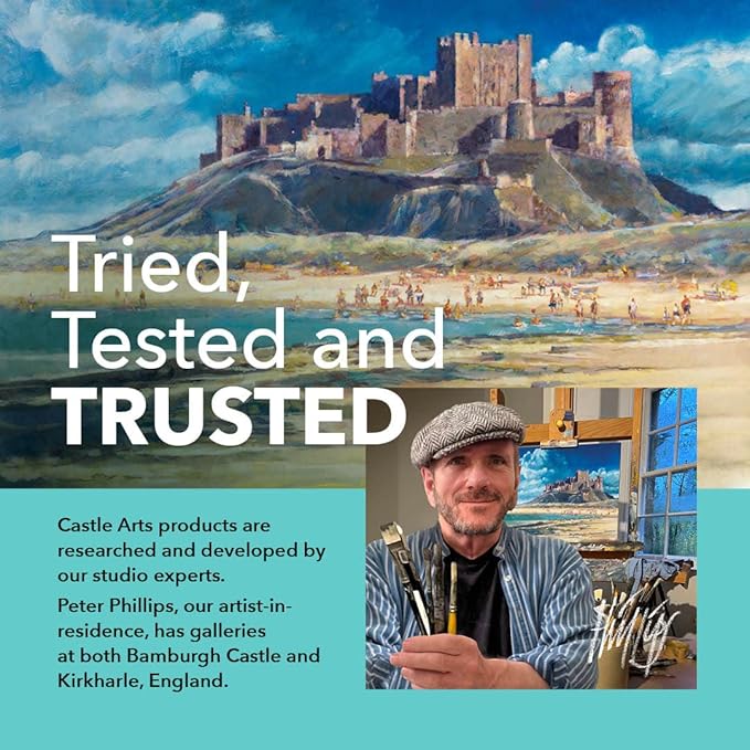 Castle Art Supplies 40 Piece Premium Drawing and Sketching Set with Tutorial | for Artists, Professionals or Beginners | Pencils, Charcoal, Graphite and More | in Neat Carry-Anywhere Zipper Case