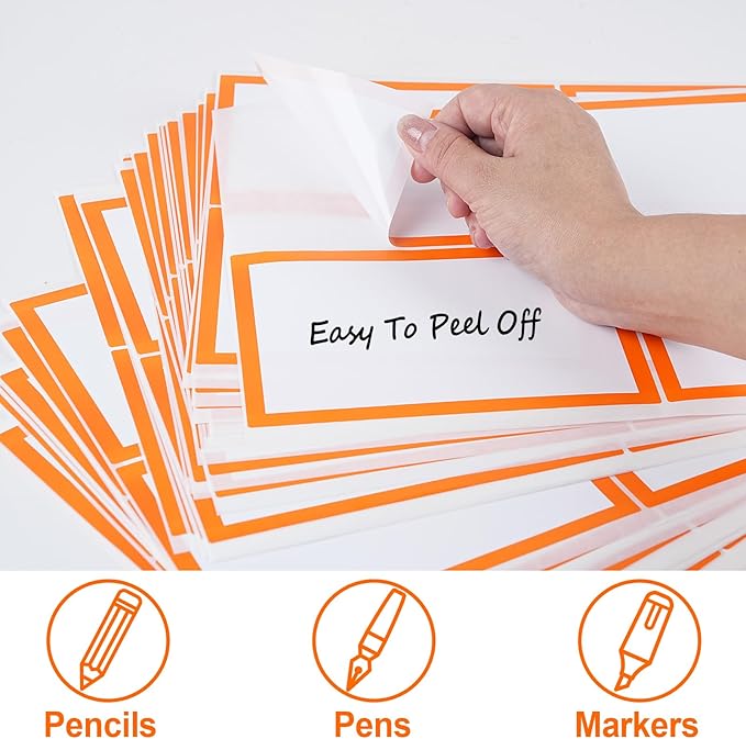 6 x 4 inch Large Moving Labels for Boxes, Blank Moving Boxes Labels Stickers, 160pcs 8 Color Coded Moving Stickers Packing Labels Stickers for Home Organization Projects, Kitchen, Storage Bins, Orange