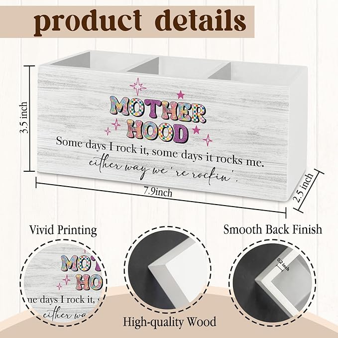 Mother Gift,Mom Gifts Pen Pencil Holder Organizer for Desk Accessories, Motherhood Kitchen Utensil Holder for Countertop, Best Mom Gifts for Christmas from Sons Daughters