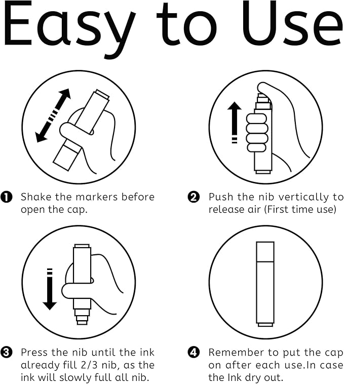 Jumbo Poster Markers Set: 12 Pastel Colors Large 15mm Wide Tip Permanent Ink Thick Acrylic Paint Pens for Rock Painting, Stone, Glass, Wood, Ceramic, Metal, Plastic, Fabric