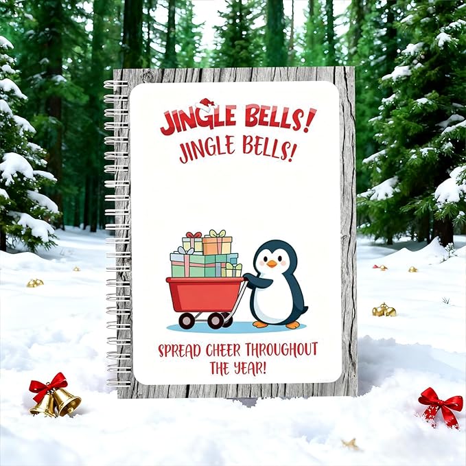 Christmas Gift Card Book - Surprises on Every Page, DIY Spiral-Bound Merry Christmas College Survival Kit, Greeting Card Book for Students & Graduation Gifts (S25)