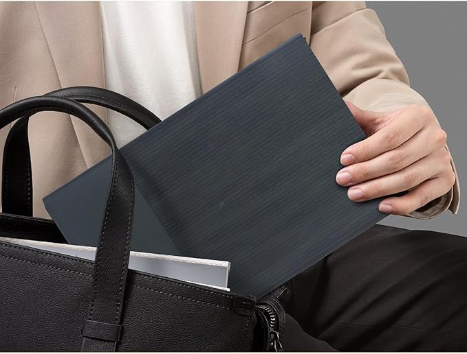 Toplive A5 Journal Notebook Blue Soft Flexible Leather Cover Premium Thick Lined Blank Paper 8.26" x 5.7" with Metal Bookmark, 1Pack