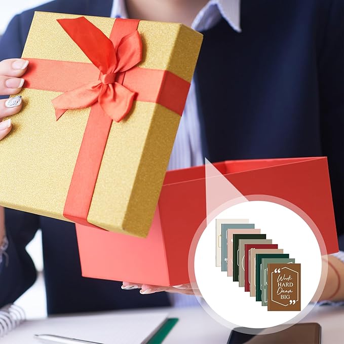 Fulmoon 100 Pcs Mini Motivational Notebooks Bulk Christmas Gifts for Employees Inspirational Small Pocket Notepads Mini Journal Team Gifts for Employee Appreciation Office Use (Joyous Colors)