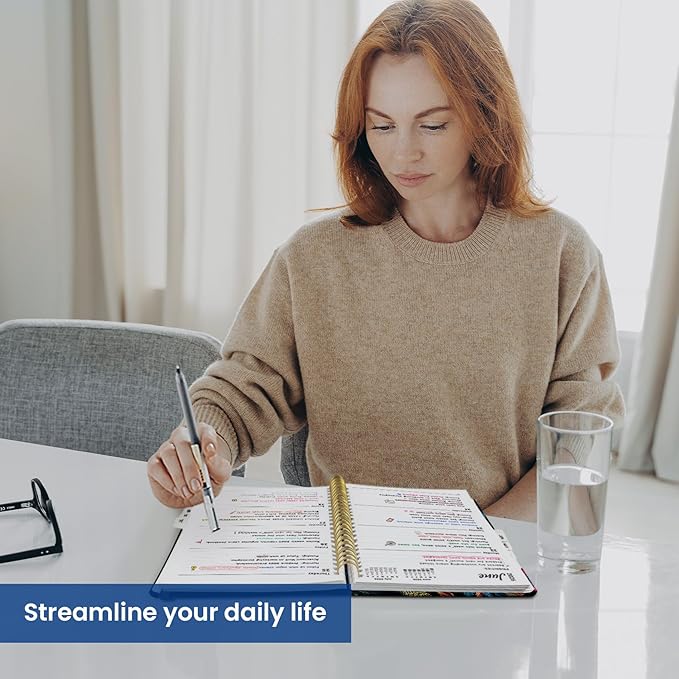 2026 Planner, Weekly and Monthly Planner for Women, Jan 2026 - Dec 2026 Pretty 2026 Calendar Planner with Monthly Tabs, Inner Pocket, Spiral Binding, Perfect for Office Home School - 6.3" x 8.5", Neon Tropics