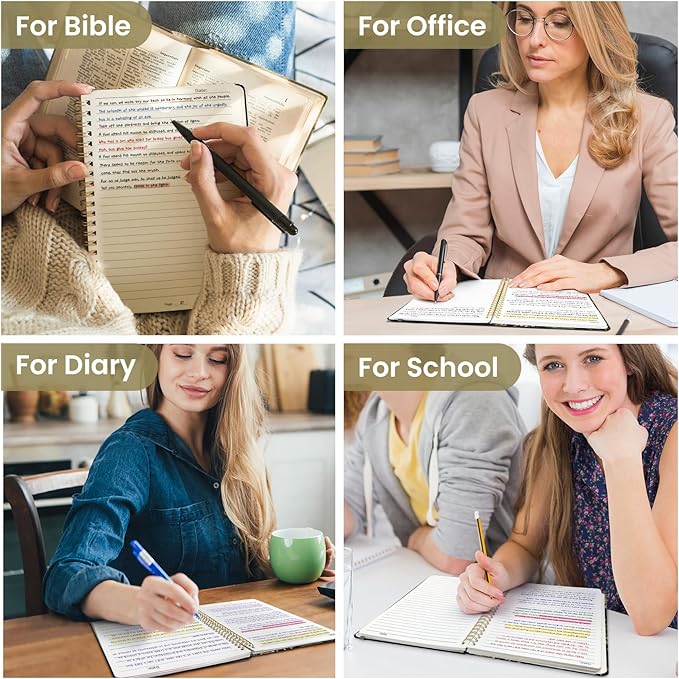 Taja Lined Spiral Journal Notebook for Women, A5 Cute College Ruled Hardcover Notebook for Work & Note Taking, Pretty Journal for Writing, 140 Pages, Forest Botanica