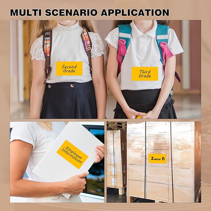 3x5 Inch Home Moving Labels 4 Rolls 1000 Stickers, Large Packing Box Labels Rectangular Colored Inventory Stickers for Moving Supplies Color Coded (Fluorescent Orange)