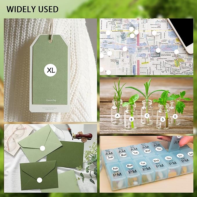 1/2 Inch White Dot Sticker, 0.5" 10 Rolls 10,000Pcs Circle Labels,Adhesive Office Planner Stickers for Small Business,Office and Marking