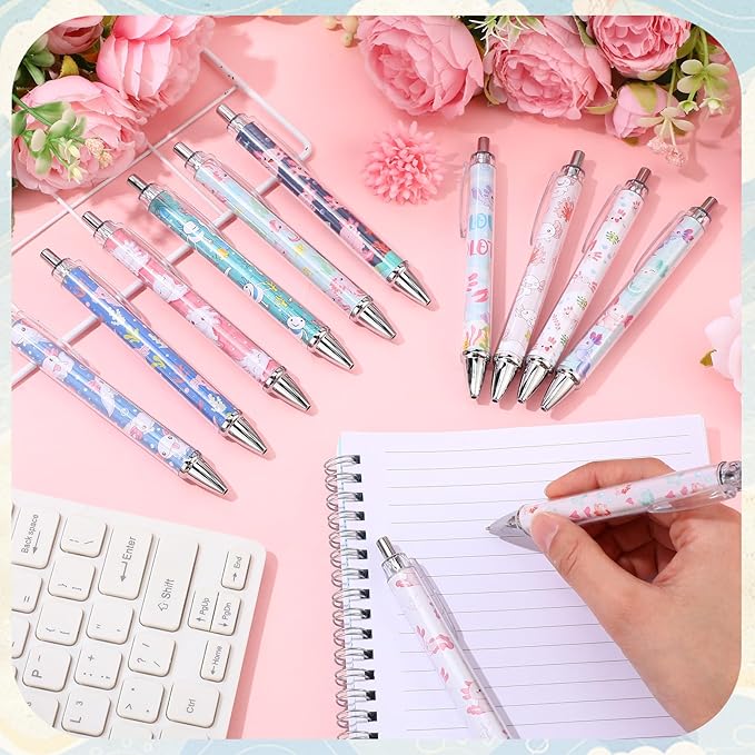 12 Pcs Christmas Axolotl Ballpoint Pens Cute Axolotl Black Ink Fancy Pens 1.00 mm Fine Point Smooth Writing for Journaling Aesthetic Office Supplies Party Favors Gift for Birthday