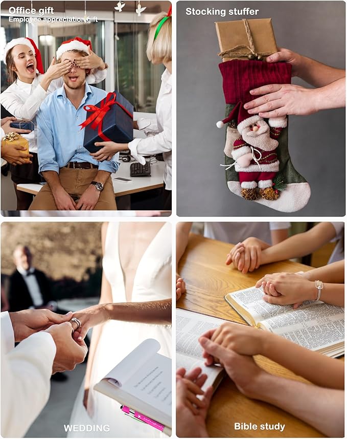 Christian Pens 2-in-1 Stylus & Bible Verse Pens, Black Ink, 50-Pack, Modern, Unisex, Office, Medium Point, Aluminum, Rainbow Theme, Retractable, Smooth Grip, Adult, Note Taking & Writing