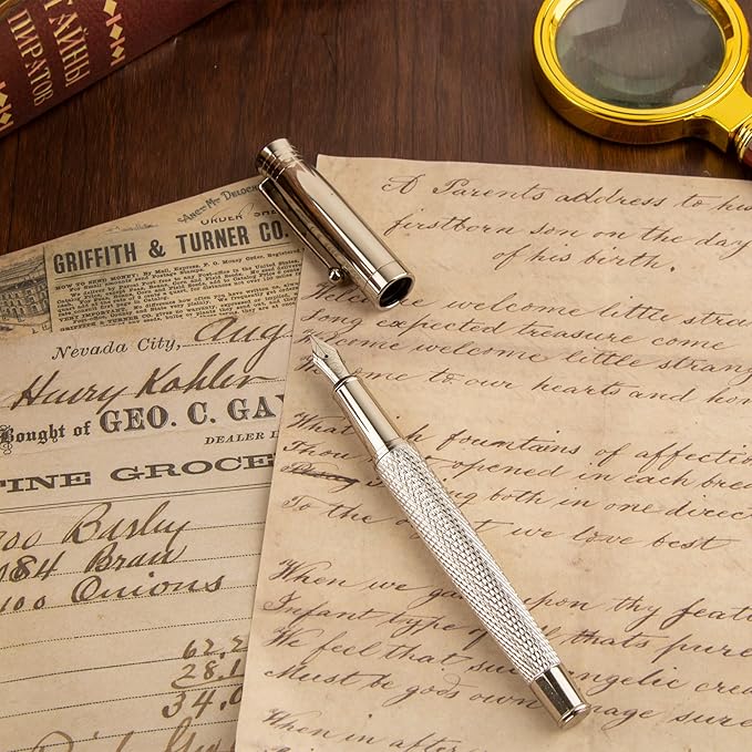 FEIDIAO Calligraphy Fountain Pen Set Deluxe Pen for Writing with 18 Ink Cartridges,Replacement Fine Nib,Ink Converter,Syringe Filler,Calligraphy Pen for Beginner Men Women