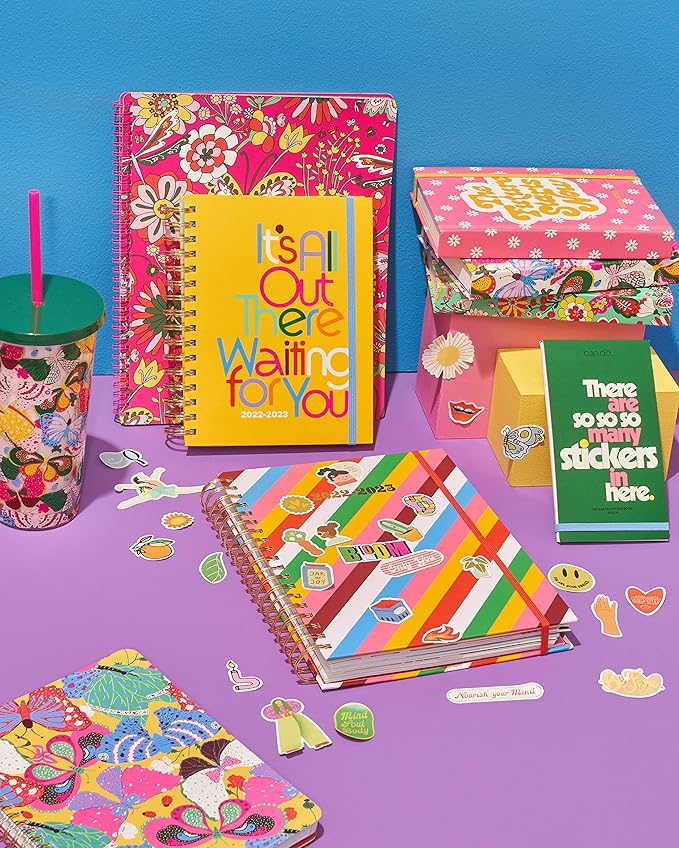 ban.do Sticker Book with Over 700 Assorted Stickers, 35 Sticker Sheets with Fun Stickers, Colorful Sticker Pack with Aesthetic Stickers for Scrapbooking Planners or Journals, Issue 8