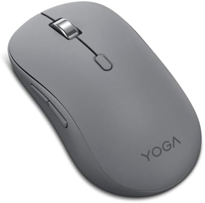 Lenovo Yoga Bluetooth Silent Mouse, 3 Level DPI Adjustment, 36 Month Battery Life, Bluetooth 5.3, 3 Device Paring, Whisper Quiet, Programmable Buttons, Smooth Finish, Luna Grey