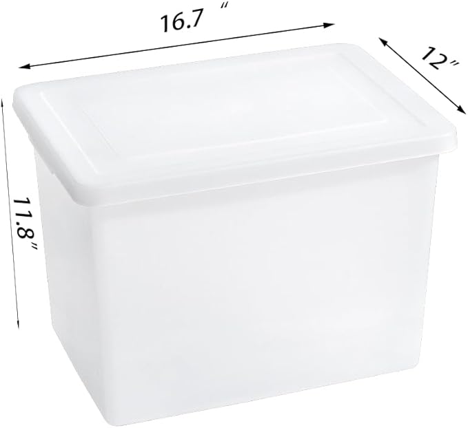 27 Quart Stackable Plastic Storage Bins with Lids,Container to Organize Shoes and Crafts on Closet Shelves,Garage, Totes, Tubs Boxes Organizing 4 Pack (4XL)