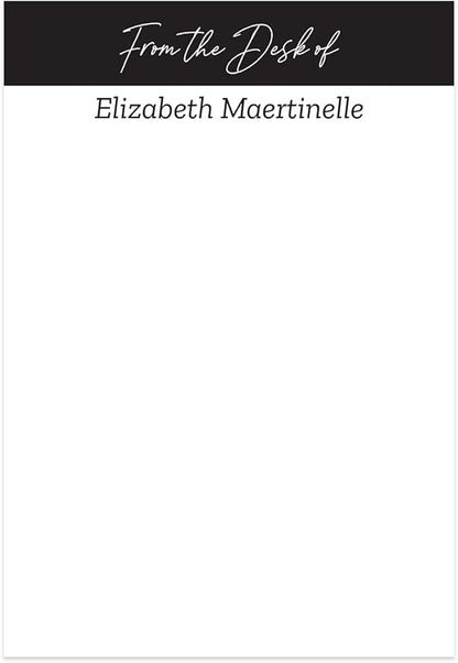 from The Desk of Personalized 4" x 6" Sticky Note Pads/Modern Set of 3 Custom Pads / 50 Sticky Sheets Per Pad/Customized Note Pads Made in The USA