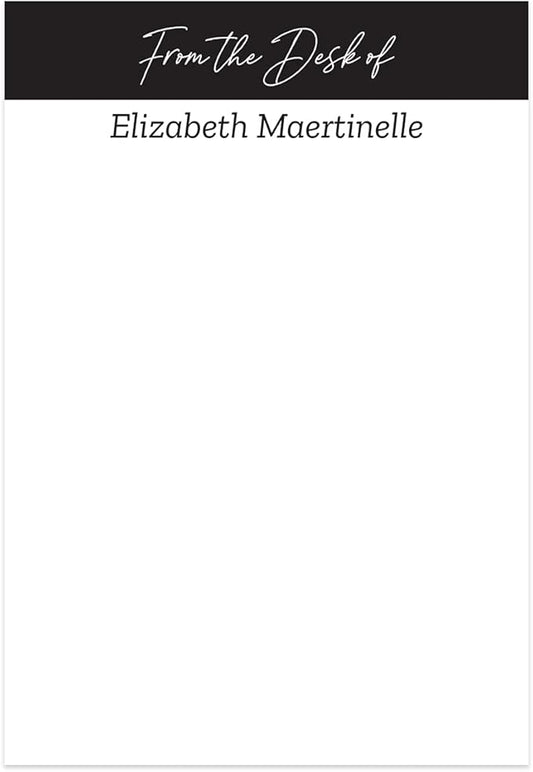 from The Desk of Personalized 4" x 6" Sticky Note Pads/Modern Set of 3 Custom Pads / 50 Sticky Sheets Per Pad/Customized Note Pads Made in The USA