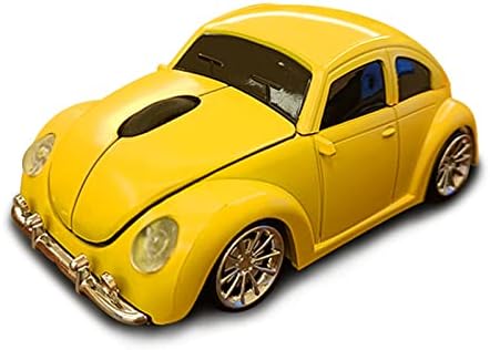 Wireless Mouse, TDRTECH Cool Sports Car Shaped Mouse 2.4GHz Optical Gaming Mouse for Computer PC Notebook Laptop - Yellow