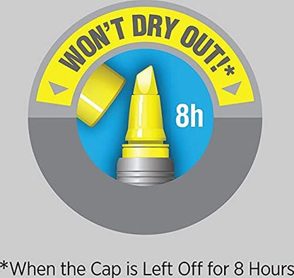 BIC Brite Liner Grip Highlighters, Chisel Tip, 5-Count Pack of Highlighters, Yellow, Ideal Highlighter Set for Organizing and Coloring