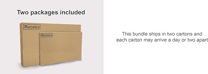 Rocelco Standing Desk Converter and Floor Mat - 31.5 Inch Sit Stand Up Dual Monitor Tabletop Riser with Tablet Mount, Height Adjustable Workstation - Deep Keyboard Tray - Gray (R VADRG-MAFM)