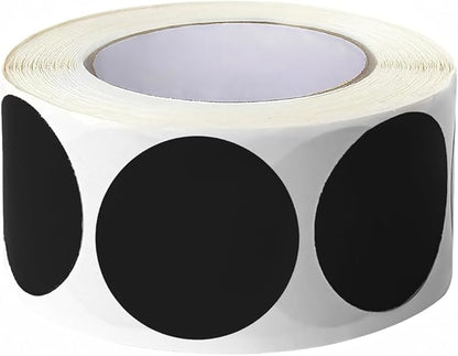 SHYGO® 1“ Black Circle Dot Stickers Color Coding Labels, 1000PCS 2 Rolls