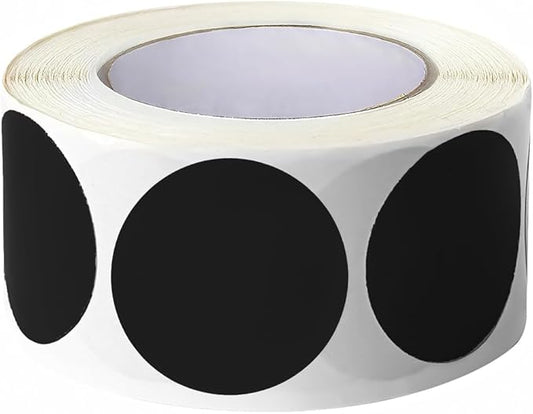 SHYGO® 1“ Black Circle Dot Stickers Color Coding Labels, 1000PCS 2 Rolls