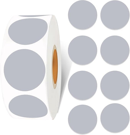 Starboling 800Pcs 1inch Grey Round Color Coding,Dot Stickers Labels,Can Writing for Office,Student Classroom and Other Scenarios