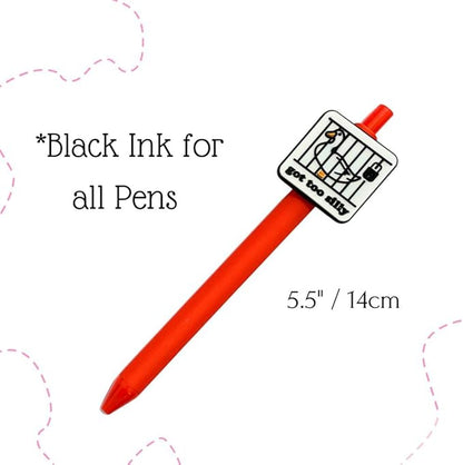 20PC Funny Charm Pens Cute Silly Cat Duck Funny Sayings Sassy Quirky Sarcastic Animals Black Gel Ink Novelty Pen Work Desk Accessories Office Supply Set Unique Gifts For Adults Coworkers Friends