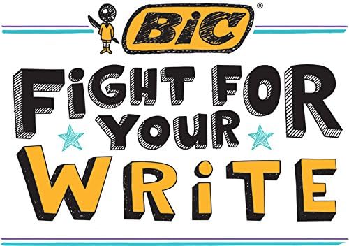 BIC Round Stic Xtra Precision Fine Blue Ballpoint Pens, Medium Point (0.8 mm), 12-Count Pack, Excellent Writing Pens