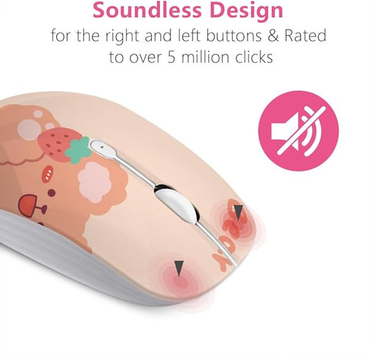 JUHOO Wireless Mouse with Nano Receiver for PC, Laptop, Notebook, Computer, MacBook, Less Noise, Portable Mobile Optical Mice