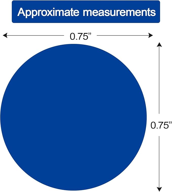1400 PCS Colored Dot Stickers Round Color Coding Labels Polka Circle Dot Label Sticker for Office,Classroom,Papers Etc (Blue, 3/4 inches)