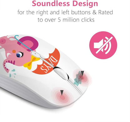 JUHOO Wireless Mouse with Nano Receiver for PC, Laptop, Notebook, Computer, MacBook, Less Noise, Portable Mobile Optical Mice