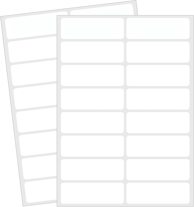 Blank Removable Labels, 1x3 Inch White Freezer Labels for Food Containers, Freezer Label to Write on/Waterproof/Easy Peel Off (240Pcs)