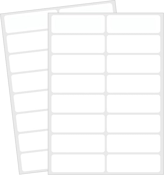 Blank Removable Labels, 1x3 Inch White Freezer Labels for Food Containers, Freezer Label to Write on/Waterproof/Easy Peel Off (240Pcs)