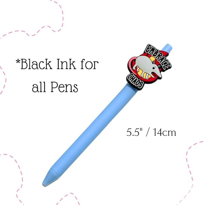 20PC Funny Charm Pens Cute Silly Cat Duck Funny Sayings Sassy Quirky Sarcastic Animals Black Gel Ink Novelty Pen Work Desk Accessories Office Supply Set Unique Gifts For Adults Coworkers Friends