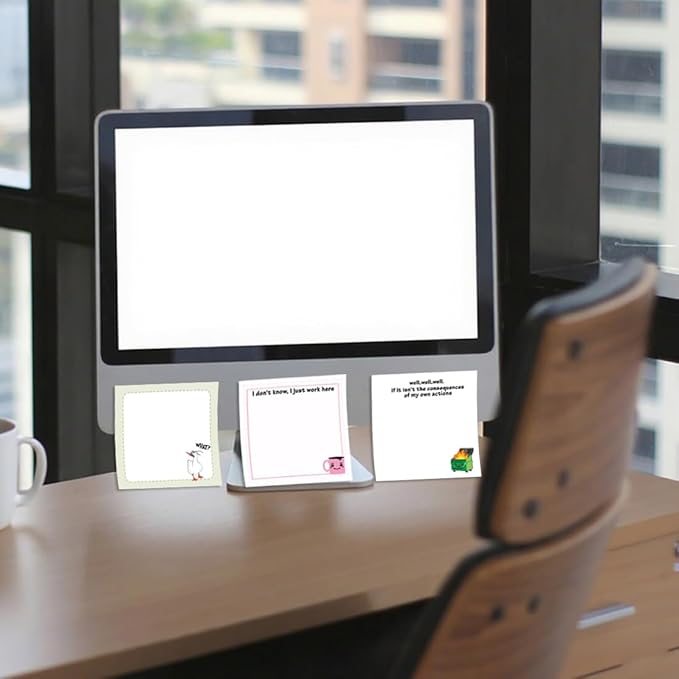 Funny Sticky Notes, 3"x3" Self-Stick Note Pads, 18 Pads, 50 Sheets/Pad, Total 900 Sheet for Home, Coworkers, Office and School Supplies