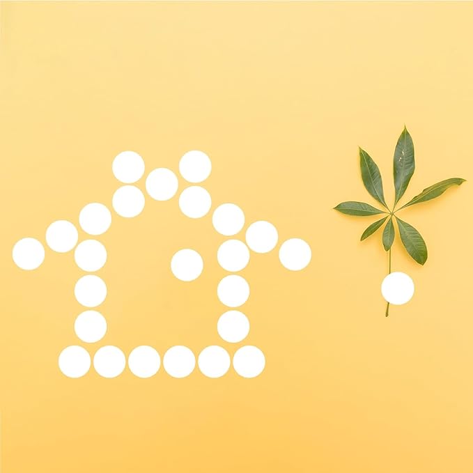 1400 PCS Colored Dot Stickers Round Color Coding Labels Polka Circle Dot Label Sticker for Office,Classroom,Papers Etc (Whtie, 3/4 inches)