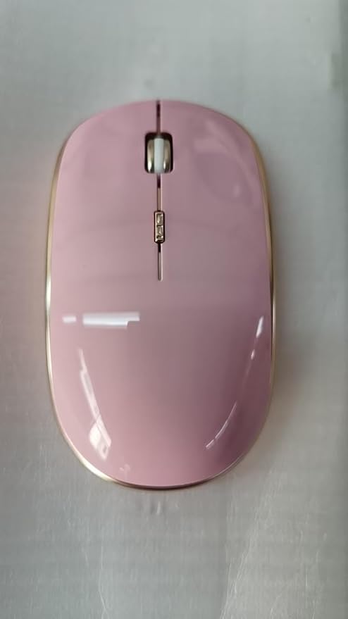 JOYACCESS Wireless Mouse for Laptop - Ultra-Thin, Silent, 2400 DPI Portable Optical Mouse for Laptop, Computer, MacBook, Windows, Chromebook, PC - Pink