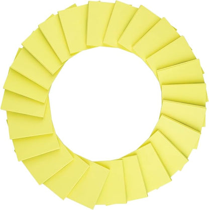 Sticky Notes 3x3 in Yellow, 24 Pads, Strong Adhesive, Clean Removal, Recyclable, Self-Stick Pads, Easy to Stick for Home, Office, Notebook