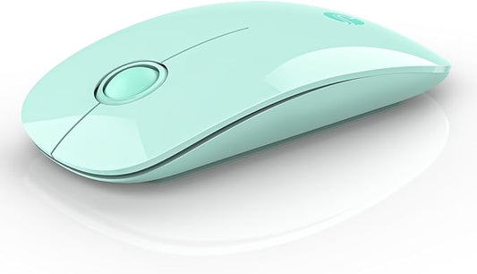 RAPIQUE R306 Wireless Mouse, Green, Bluetooth, USB, 480 hours battery life, 1600 DPI, Compatible with Windows, MacOS, Chromebook, Surface Pro, Laptops, PCs, and Computers
