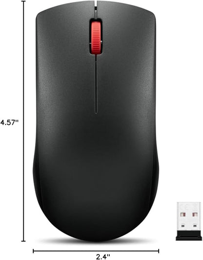 Lenovo Wireless Mouse (WL150) - 2.4G Nano USB-A Ambidextrous Ergonomic Mouse – 3-Million Clicks, 1,000 DPI – Portable Compact Cordless Design - Computer & Laptop Accessories