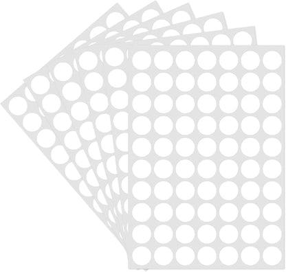 Starboling Dot Stickers - 1/2 Inch White Circle Labels, 1400pcs Writable Color Coding, Round Stickers for Office, Classroom, Garage Sale
